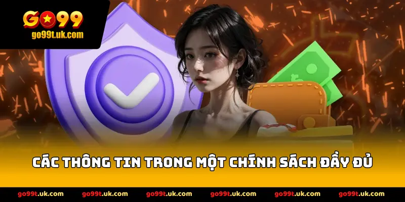 các thông tin trong một chính sách đầy đủ